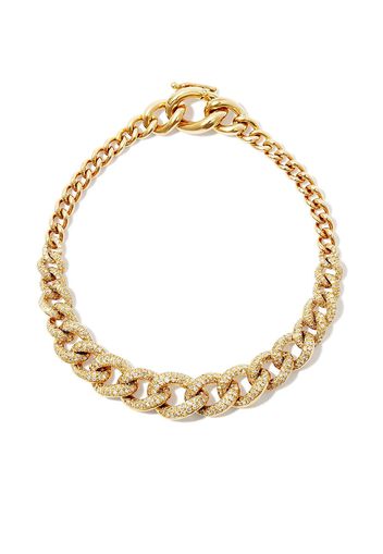 SHAY 18kt yellow gold Diamond Gradual Pave Link bracelet - Oro