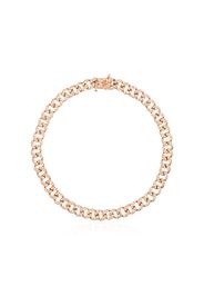 18K rose gold and diamond link bracelet
