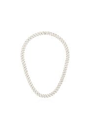 Collana a catena in oro bianco 18kt con diamanti