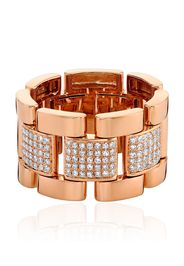 SHAY 18K rose gold Partial Pave Journey link ring - Oro
