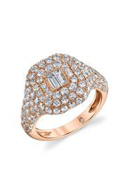 SHAY Anello Essential in oro rosa 18kt con pavé di diamanti