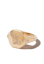 SHAY SHAY 18K YG ZODIAC CARICORN SIGNET PINK - Oro