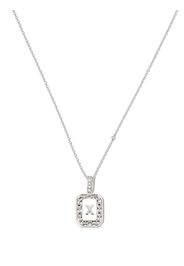 SHAY 18kt white gold X-initial bead-chain necklace - Argento