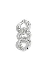 SHAY 18kt white gold diamond chain stud earring - Argento