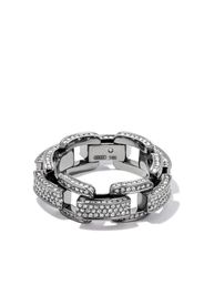 SHAY 18kt black gold diamond chain-link ring - Nero