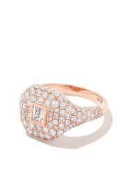 SHAY 18kt rose gold diamond baguette pavé ring - Rosa