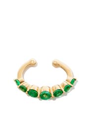 SHAY 18kt yellow gold emerald ear cuff - Oro