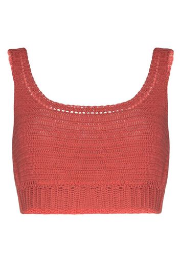 Indra crocheted cotton crop top