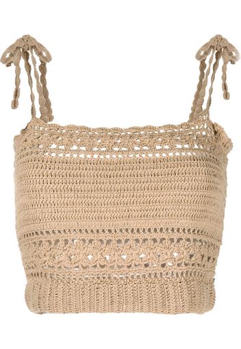 tie-shoulder crochet cropped top