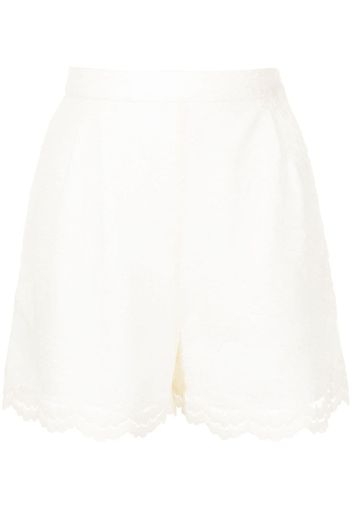 SHIATZY CHEN Shorts a fiori - Bianco