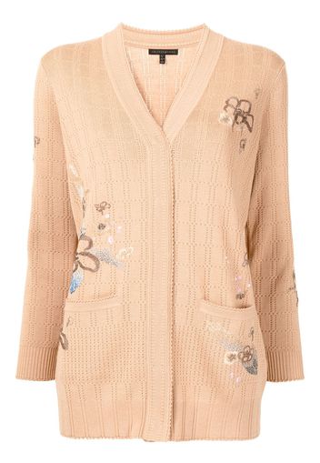 SHIATZY CHEN Cardigan con ricamo - Marrone