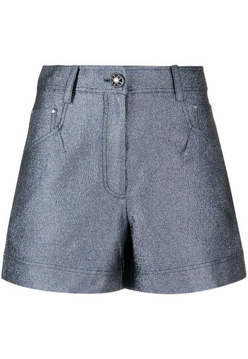 SHIATZY CHEN Shorts denim con glitter - Blu