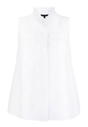 SHIATZY CHEN Camicia smanicata con bordo in pizzo - Bianco