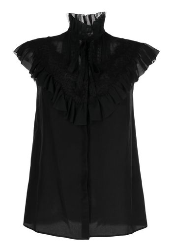 SHIATZY CHEN Blusa con ruches - Nero