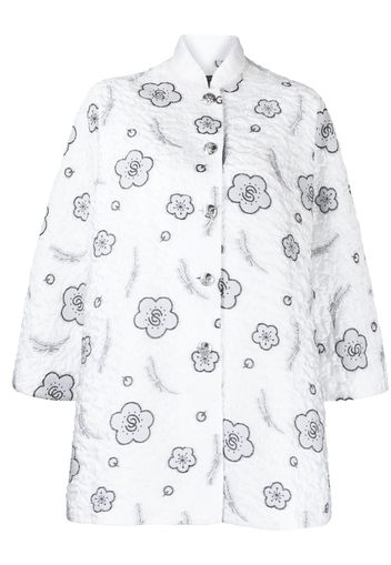 SHIATZY CHEN Giacca-camicia con motivo jacquard a fiori - Bianco