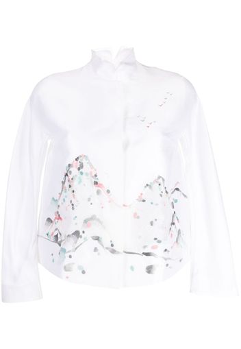 SHIATZY CHEN Renascent Collection floral-print jacket - Bianco