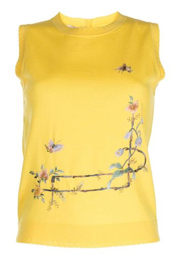 SHIATZY CHEN Top a fiori Renascent Collection - Giallo