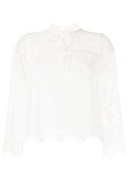 SHIATZY CHEN Blusa con inserti di pizzo - Bianco