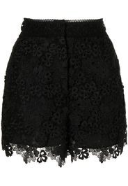 SHIATZY CHEN Shorts sartoriali a fiori - Nero