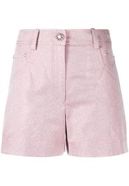 SHIATZY CHEN Shorts denim con glitter - Rosa