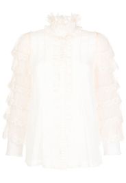 SHIATZY CHEN Blusa con ruches - Bianco