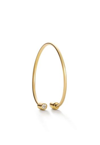 Shihara Orecchino Twist Round 02 in oro giallo 18kt con diamanti