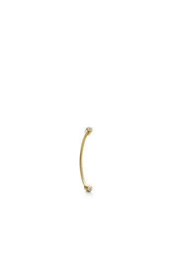 Shihara Orecchino singolo Twist Curl 01 in oro giallo 18kt con diamanti