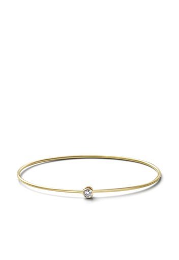 Shihara Bracciale One-Stone Hoop in oro giallo 18kt e diamanti