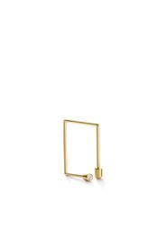 Shihara Orecchino Twist Square 02 in oro giallo 18kt con diamanti