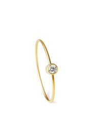 Shihara Orecchino a cerchio One-Stone 03 in oro giallo 18kt con diamante