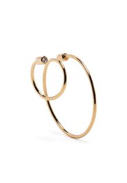 Shihara Orecchino Twist in oro giallo 18kt con diamanti