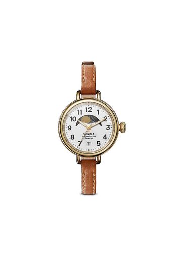 Shinola Orologio The Birdy Moon Phase 34mm - Bianco