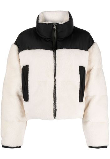 Shoreditch Ski Club Maya shearling puffer jacket - Bianco