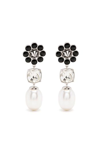 Shrimps Terry faux pearl-embellished earrings - Nero