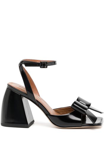 SHUSHU/TONG oversize-bow detail sandals - Nero