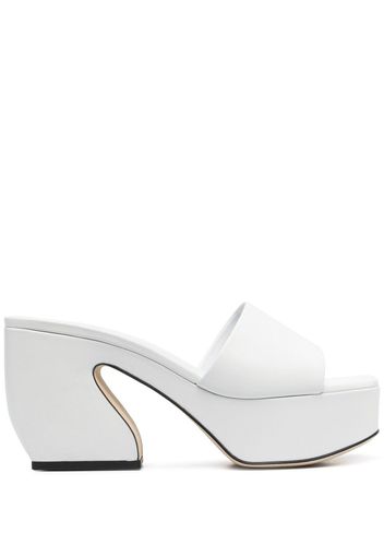 Si Rossi platform leather mules - 9000 WHITE