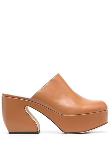 Si Rossi block-heel mules - Marrone