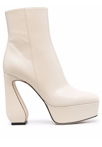 Si Rossi chunky leather boots - Bianco