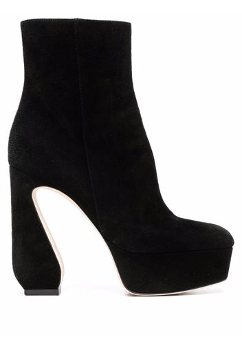 Si Rossi sculpted-heel platform boots - Nero