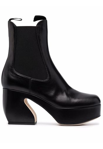 Si Rossi high-heel leather boots - Nero