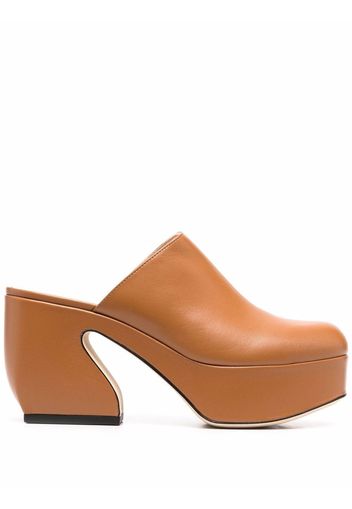 Si Rossi Si Rossi leather mules - Marrone