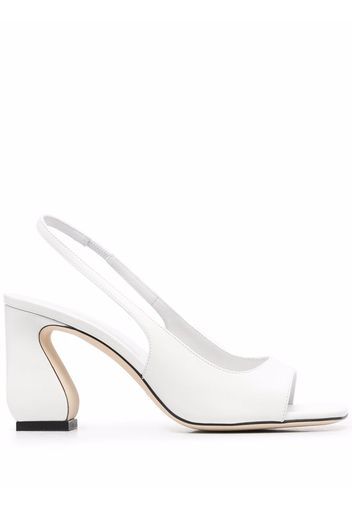 Si Rossi chunky-heel sling-back shoes - Bianco