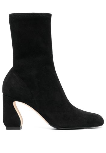 Si Rossi square-toe suede boots - Nero