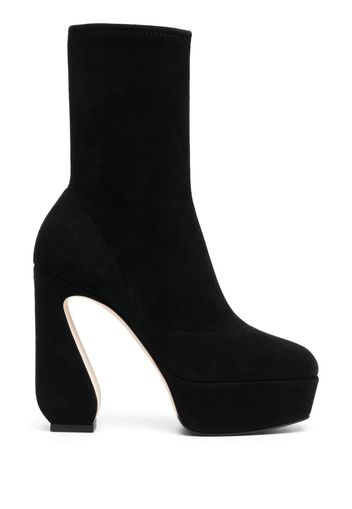 Si Rossi sculpted-heel platform ankle boots - Nero