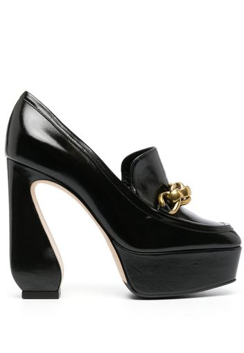 Si Rossi 120mm chain-link detail pumps - Nero