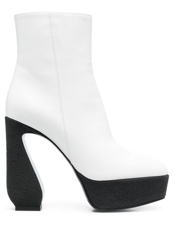 Si Rossi two-tone platform boots - Bianco