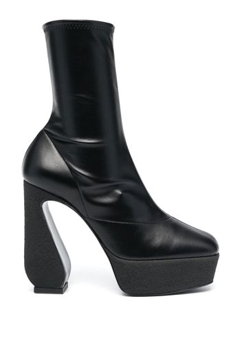 Si Rossi 125mm platform ankle boots - Nero