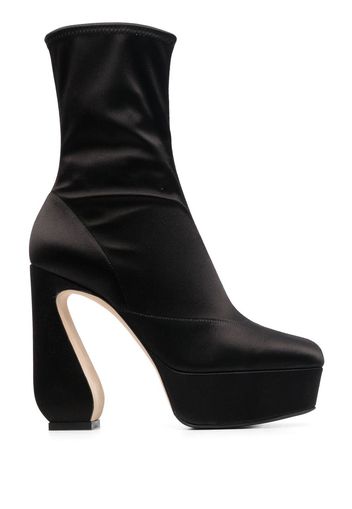 Si Rossi platform 120mm ankle boots - Nero