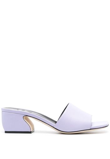 Si Rossi single strap leather mules - Viola