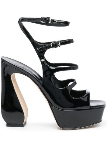 Si Rossi 130mm sculpted-heel platform sandals - Nero